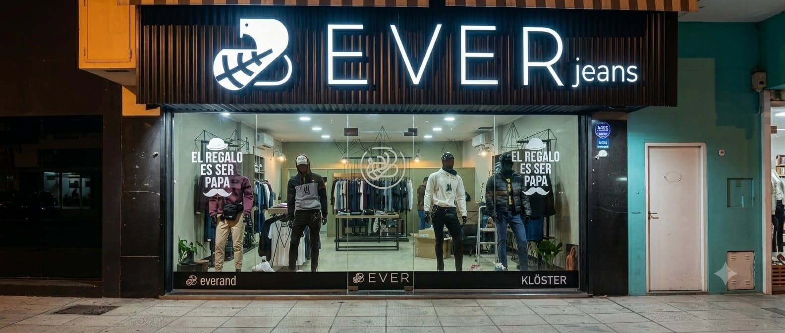 Frente del local de BEVER en Ameghino 836, Zárate