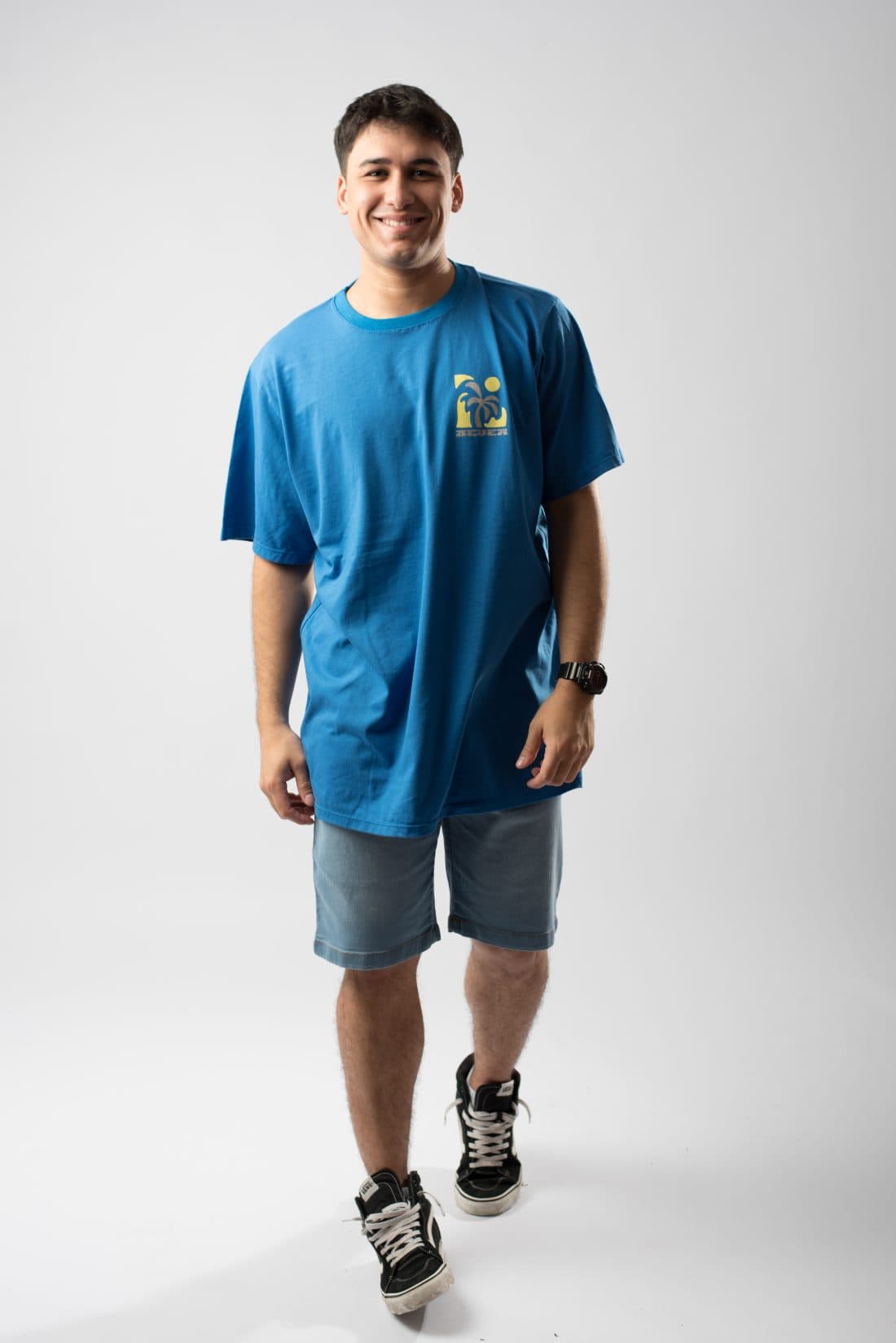 Remera oversize Palm en color Azul